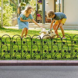 Unho - Set of 5 Steel Garden Lawn Edging, Path and Border Fence Panels (59cm x 62cm)