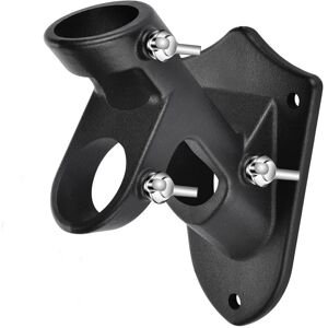 Flag Pole Bracket, Flag Pole Holder, Heavy Duty Aluminum Alloy - Sturdy and Rustproof (1 Pack in Black) - Sollbry