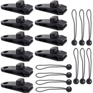 Cyslmuk - Tarp Clip Tent, 20 Pieces Tarp Clip, Tent Clips, Heavy Duty Tarp Clips, Tarp Clip Awnings, Crocodile Mouth Tent Clips for Tents, Tarps,