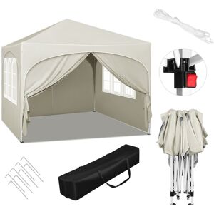 Woltu - Pop-up Gazebo. Gazebo with Sides 3m x 3m. Folding Event Shelter for Outdoor. Garden. Camping. Height Adjustable. Waterproof. UV-Protection.