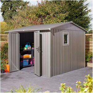 ROWLINSONS Rowlinson Brentvale 10X10 Premium Apex Metal Shed ROWLINSONS Rowlinson Brentvale 10X10 Premium Apex Metal Shed