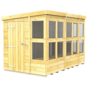 10 x 6 Feet Pent Potting Shed - Wood - L178 x W302 x H201 cm 10 x 6 Feet Pent Potting Shed - Wood - L178 x W302 x H201 cm