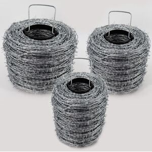 Aquagart - 100 m Barbed wire galvanized 1.6/1.7 mm for Game fencing Forest fencing Knotted fencing Aquagart - 100 m Barbed wire galvanized 1.6/1.7 mm for Game fencing Forest fencing Knotted fencing
