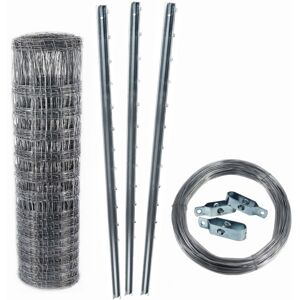 Aquagart - 100 m Game fencing Forest fencing Field fencing Knotted fencing 80/6/15 Heavy duty + posts + Tension wire Aquagart - 100 m Game fencing Forest fencing Field fencing Knotted fencing 80/6/15 Heavy duty + posts + Tension wire