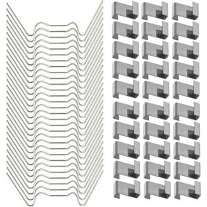 MUMU 100 pieces stainless steel fixing clips for greenhouse glass windows (with 50 pieces greenhouse glazing W-wire clips and 50 pieces greenhouse glazing MUMU 100 pieces stainless steel fixing clips for greenhouse glass windows (with 50 pieces greenhouse glazing W-wire clips and 50 pieces greenhouse glazing