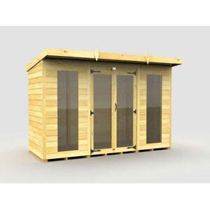 10ft x 4ft Pent Summer House (Full Height Window) - Wood - L118 x W302 x H201 cm 10ft x 4ft Pent Summer House (Full Height Window) - Wood - L118 x W302 x H201 cm