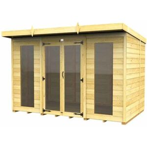 10ft x 5ft Pent Summer House (Full Height Window) - Wood - L147 x W302 x H201 cm 10ft x 5ft Pent Summer House (Full Height Window) - Wood - L147 x W302 x H201 cm