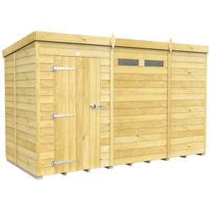 11 x 5 Feet Pent Security Shed - Single Door - Wood - L147 x W329 x H201 cm 11 x 5 Feet Pent Security Shed - Single Door - Wood - L147 x W329 x H201 cm
