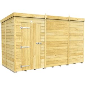 11 x 5 Feet Pent Shed - Single Door Without Windows - Wood - L147 x W329 x H201 cm 11 x 5 Feet Pent Shed - Single Door Without Windows - Wood - L147 x W329 x H201 cm
