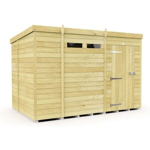 11 x 6 Feet Pent Security Shed - Single Door - Wood - L178 x W329 x H201 cm 11 x 6 Feet Pent Security Shed - Single Door - Wood - L178 x W329 x H201 cm