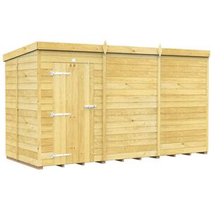 12 x 5 Feet Pent Shed - Single Door Without Windows - Wood - L147 x W358 x H201 cm 12 x 5 Feet Pent Shed - Single Door Without Windows - Wood - L147 x W358 x H201 cm