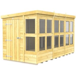 12 x 6 Feet Pent Potting Shed - Wood - L178 x W358 x H201 cm 12 x 6 Feet Pent Potting Shed - Wood - L178 x W358 x H201 cm
