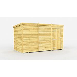 12 x 7 Feet Pent Shed - Single Door Without Windows - Wood - L214 x W358 x H201 cm 12 x 7 Feet Pent Shed - Single Door Without Windows - Wood - L214 x W358 x H201 cm