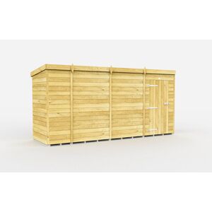 13 x 4 Feet Pent Shed - Single Door Without Windows - Wood - L118 x W387 x H201 cm 13 x 4 Feet Pent Shed - Single Door Without Windows - Wood - L118 x W387 x H201 cm