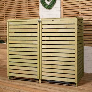 Samuel Alexander - 1.34m x 1.2m Wooden Garden Bin Store - Outdoor Storage for 2 Samuel Alexander - 1.34m x 1.2m Wooden Garden Bin Store - Outdoor Storage for 2
