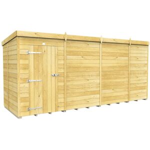 15 x 5 Feet Pent Shed - Single Door Without Windows - Wood - L147 x W454 x H201 cm 15 x 5 Feet Pent Shed - Single Door Without Windows - Wood - L147 x W454 x H201 cm