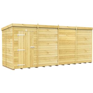 16 x 5 Feet Pent Shed - Single Door Without Windows - Wood - L147 x W474 x H201 cm 16 x 5 Feet Pent Shed - Single Door Without Windows - Wood - L147 x W474 x H201 cm