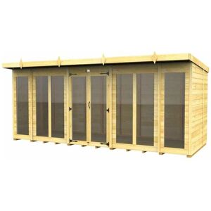 16ft x 7ft Pent Summer House (Full Height Window) - Wood - L214 x W474 x H201 cm 16ft x 7ft Pent Summer House (Full Height Window) - Wood - L214 x W474 x H201 cm