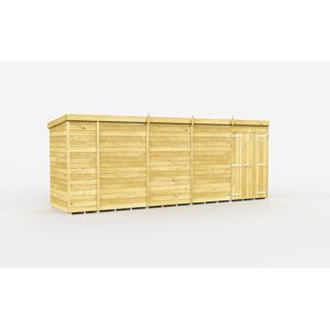 17 x 4 Feet Pent Shed - Double Door Without Windows - Wood - L118 x W492 x H201 cm 17 x 4 Feet Pent Shed - Double Door Without Windows - Wood - L118 x W492 x H201 cm