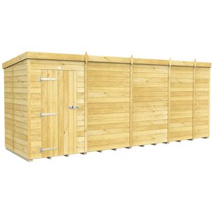 17 x 5 Feet Pent Shed - Single Door Without Windows - Wood - L147 x W492 x H201 cm 17 x 5 Feet Pent Shed - Single Door Without Windows - Wood - L147 x W492 x H201 cm