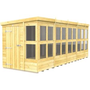 18 x 6 Feet Pent Potting Shed - Wood - L178 x W533 x H201 cm 18 x 6 Feet Pent Potting Shed - Wood - L178 x W533 x H201 cm