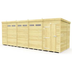 18 x 6 Feet Pent Security Shed - Single Door - Wood - L178 x W533 x H201 cm 18 x 6 Feet Pent Security Shed - Single Door - Wood - L178 x W533 x H201 cm