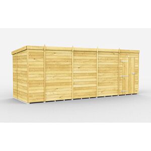 18 x 6 Feet Pent Shed - Single Door Without Windows - Wood - L178 x W533 x H201 cm 18 x 6 Feet Pent Shed - Single Door Without Windows - Wood - L178 x W533 x H201 cm