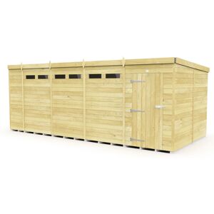 18 x 8 Feet Pent Security Shed - Single Door - Wood - L231 x W533 x H201 cm 18 x 8 Feet Pent Security Shed - Single Door - Wood - L231 x W533 x H201 cm