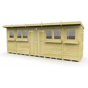 18 x 4 Feet Pent Summer Shed - Wood - L118 x W533 x H201 cm 18 x 4 Feet Pent Summer Shed - Wood - L118 x W533 x H201 cm