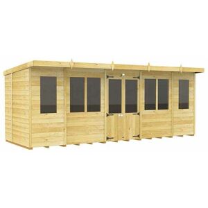 18ft x 7ft Pent Summer House - Wood - L214 x W533 x H201 cm 18ft x 7ft Pent Summer House - Wood - L214 x W533 x H201 cm