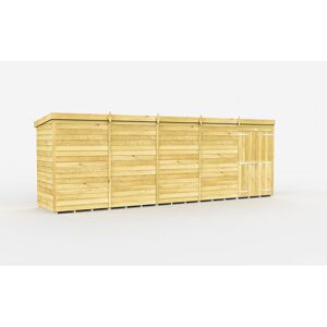 19 x 4 Feet Pent Shed - Double Door Without Windows - Wood - L118 x W560 x H201 cm 19 x 4 Feet Pent Shed - Double Door Without Windows - Wood - L118 x W560 x H201 cm