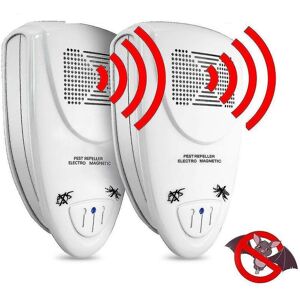 Aiperq - 2 Pack Ultrasonic Bat Repellent - 72 Hours Bat Repellent White Aiperq - 2 Pack Ultrasonic Bat Repellent - 72 Hours Bat Repellent White