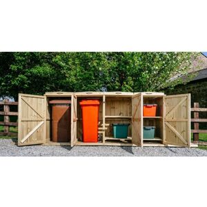 Chatburn 2 Wheelie Bin/4 Recycle Box Store - L80.4 x W261.5 x H120 cm - Fits 2x 180L or 2x 240L Wheelie Bins & 4x Recycle Boxes Chatburn 2 Wheelie Bin/4 Recycle Box Store - L80.4 x W261.5 x H120 cm - Fits 2x 180L or 2x 240L Wheelie Bins & 4x Recycle Boxes