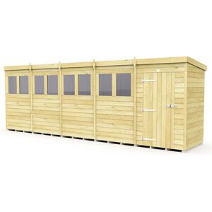 20 x 4 Feet Pent Security Shed - Double Door - Wood - L118 x W589 x H201 cm 20 x 4 Feet Pent Security Shed - Double Door - Wood - L118 x W589 x H201 cm