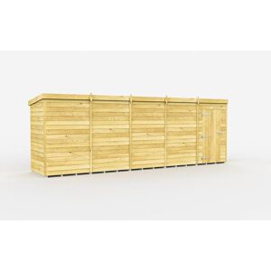 20 x 4 Feet Pent Shed - Single Door Without Windows - Wood - L118 x W589 x H201 cm 20 x 4 Feet Pent Shed - Single Door Without Windows - Wood - L118 x W589 x H201 cm