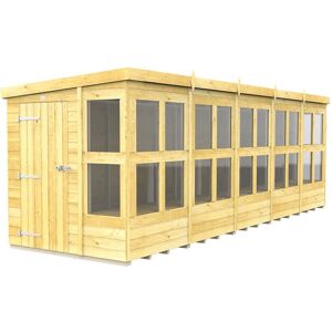 20 x 6 Feet Pent Potting Shed - Wood - L178 x W589 x H201 cm 20 x 6 Feet Pent Potting Shed - Wood - L178 x W589 x H201 cm