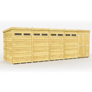 20 x 6 Feet Pent Security Shed - Double Door - Wood - L178 x W589 x H201 cm 20 x 6 Feet Pent Security Shed - Double Door - Wood - L178 x W589 x H201 cm
