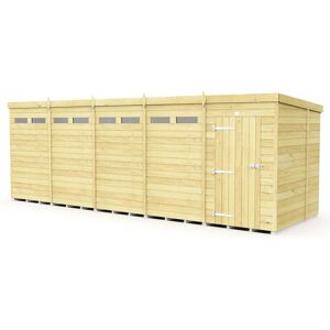20 x 6 Feet Pent Security Shed - Single Door - Wood - L178 x W589 x H201 cm 20 x 6 Feet Pent Security Shed - Single Door - Wood - L178 x W589 x H201 cm
