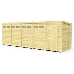 20 x 7 Feet Pent Security Shed - Single Door - Wood - L214 x W589 x H201 cm 20 x 7 Feet Pent Security Shed - Single Door - Wood - L214 x W589 x H201 cm