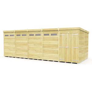 20 x 8 Feet Pent Security Shed - Double Door - Wood - L231 x W589 x H201 cm 20 x 8 Feet Pent Security Shed - Double Door - Wood - L231 x W589 x H201 cm