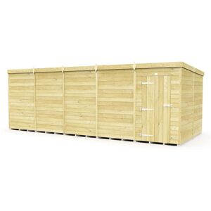 20 x 8 Feet Pent Shed - Single Door Without Windows - Wood - L231 x W589 x H201 cm 20 x 8 Feet Pent Shed - Single Door Without Windows - Wood - L231 x W589 x H201 cm