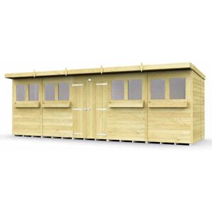 20 x 8 Feet Pent Summer Shed - Wood - L231 x W589 x H201 cm 20 x 8 Feet Pent Summer Shed - Wood - L231 x W589 x H201 cm