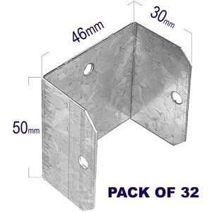 Premier Garden Supplies - 32x Fence Panel Clips 46 x 50mm Premier Garden Supplies - 32x Fence Panel Clips 46 x 50mm