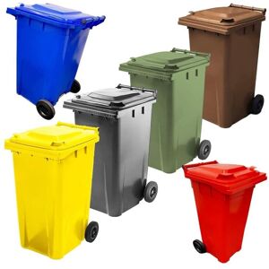 STORM TRADING GROUP 1 x 240L Red Standard Sized Outdoor Recycling Wheelie Bins With Rubber Wheels & Lids STORM TRADING GROUP 1 x 240L Red Standard Sized Outdoor Recycling Wheelie Bins With Rubber Wheels & Lids