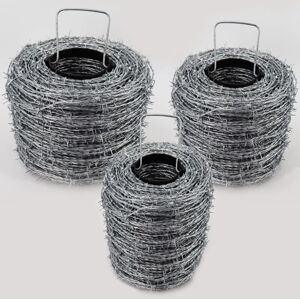 AQUAGART 250m Zinc-Coated Barbed Wire - Animal Fence, Forest Fence, Knotted Mesh AQUAGART 250m Zinc-Coated Barbed Wire - Animal Fence, Forest Fence, Knotted Mesh