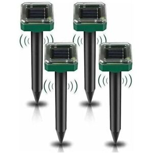 Alwaysh - 4 Pack Solar Ultrasonic Mole Repeller, Solar Mole Repeller Mice Repeller Outdoor for Gardens Moles Voles Gophers Snakes or Other Other Alwaysh - 4 Pack Solar Ultrasonic Mole Repeller, Solar Mole Repeller Mice Repeller Outdoor for Gardens Moles Voles Gophers Snakes or Other Other