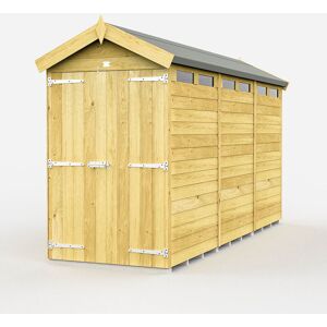 4 x 12 Feet Apex Security Shed - Double Door - Wood - L358 x W118 x H217 cm 4 x 12 Feet Apex Security Shed - Double Door - Wood - L358 x W118 x H217 cm