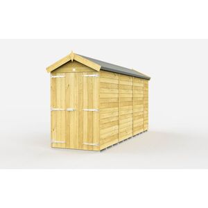 4 x 14 Feet Apex Shed - Double Door Without Windows - Wood - L417 x W118 x H217 cm 4 x 14 Feet Apex Shed - Double Door Without Windows - Wood - L417 x W118 x H217 cm