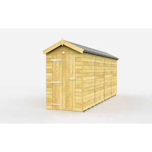 4 x 15 Feet Apex Shed - Single Door Without Windows - Wood - L454 x W118 x H217 cm 4 x 15 Feet Apex Shed - Single Door Without Windows - Wood - L454 x W118 x H217 cm