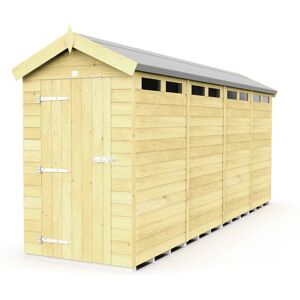 4 x 16 Feet Apex Security Shed - Single Door - Wood - L472 x W118 x H217 cm 4 x 16 Feet Apex Security Shed - Single Door - Wood - L472 x W118 x H217 cm